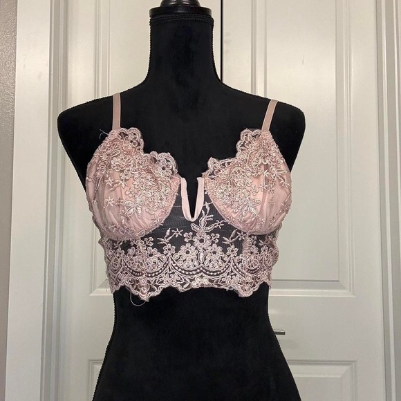Other - Blush Pink Lace Valentine's Bralette Lingerie Size S